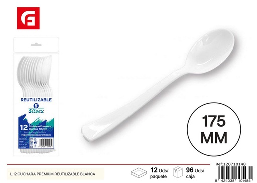 [120710148] Cucharas de plástico desechables 12L.12 - Utensilios de fiesta