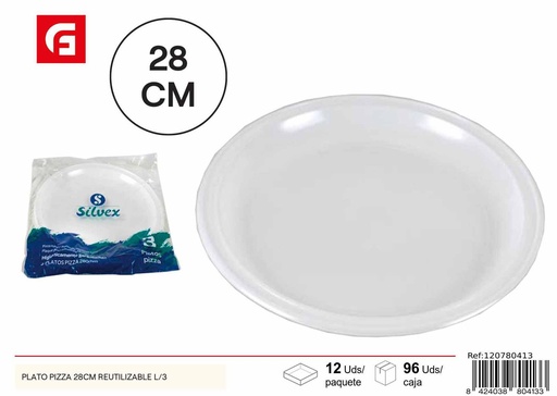 [120780413] Plato desechable para pizza 28 cm - Accesorios desechables