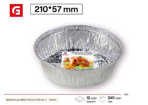 [120780445] Bandeja de aluminio para pollo desechable