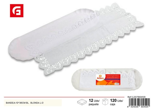 [120780459] Bandeja desechable 10x36cm - Artículos desechables