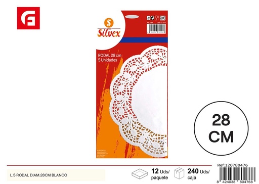 [120780476] Plato desechable (L.5, 32cm, blanco) - Desechables