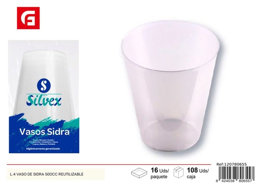 [120780655] Vaso de sidra 500cc reutilizable 