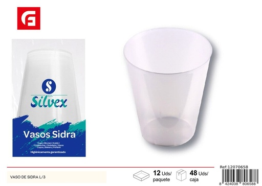 [12070658] Vaso de sidra (3 unidades) - Utensilios desechables