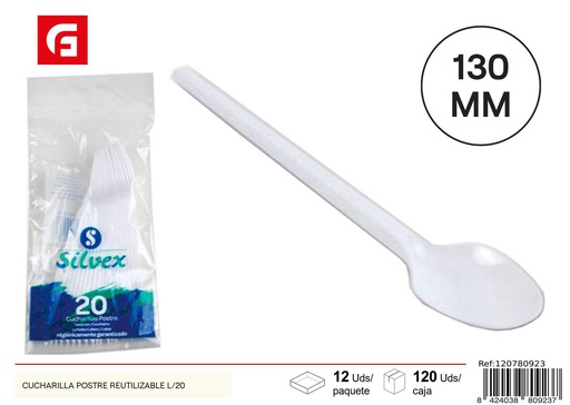 [120780923] Cucharillas para postre reutilizables L/20 - Cubiertos desechables
