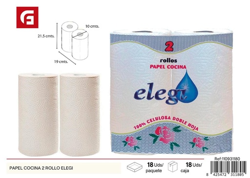 [110931180] Papel cocina 2 rollos Elegí para limpieza