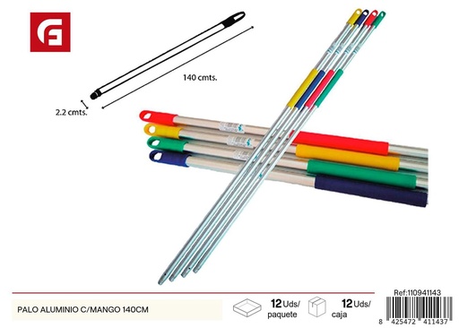 [110941143] Palo de aluminio con mango 140 cm - Accesorios de limpieza