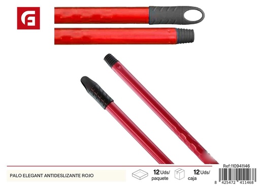 [110941146] Palo elegante antideslizante rojo 1.4m para limpieza