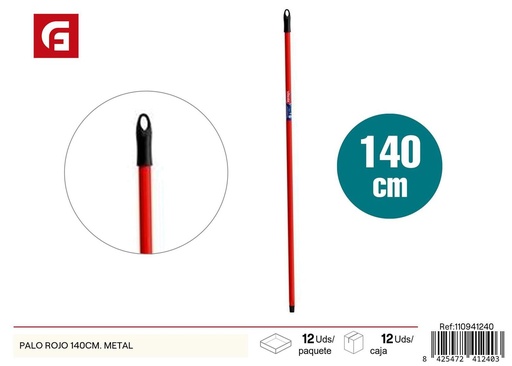 [110941240] Palo rojo 140 cm de metal - Artículos de limpieza