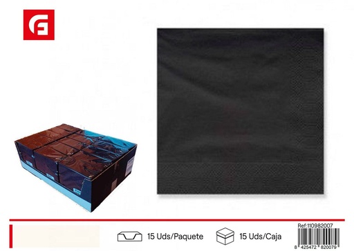 [110982007] Servilletas negras 36 unidades - Productos de limpieza