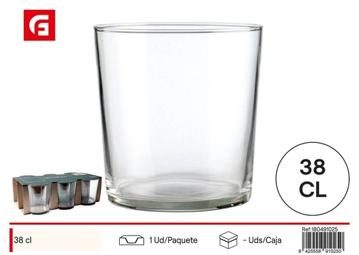 [180491025] Vasos de vidrio premium 38CL pack 6 - Utensilios de cocina
