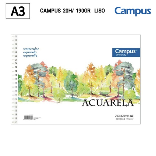 [A001117] Bloque de acuarela A4 20H/190GR - Material de arte