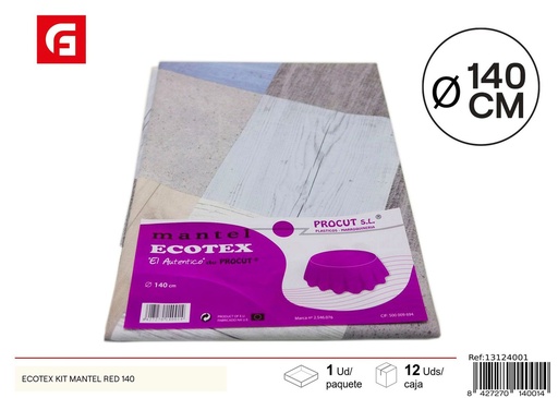 [13124001] Mantel redondo 140cm Ecotex Kit - Textiles para el hogar