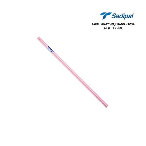 [A000383] Papel kraft verjurado rosa 65g 1x3 m - Papelería de marca