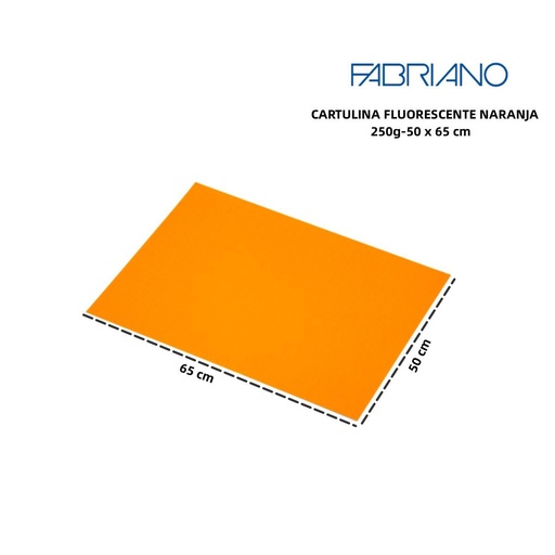 [A000360] Cartulina fosforescente naranja - Papel brillante para proyectos