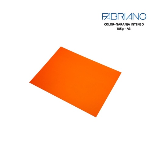 [A000326] Papel Fabriano A3 185g color naranja intenso - Papelería de marca