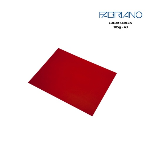 [A000328] Papel Fabriano A3 185g color cereza - Papelería de marca