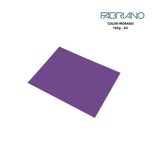 [A000333] Papel Fabriano A3 185g color morado - Papelería de marca
