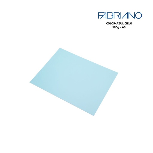 [A000334] Papel Fabriano A3 185g color azul cielo - Papelería de marca