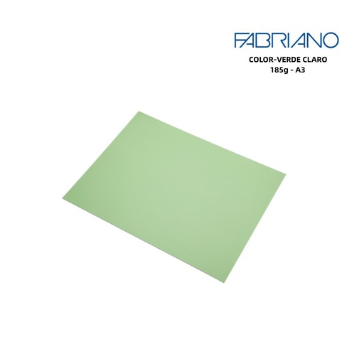 [A000337] Papel Fabriano A3 185g color verde claro - Papelería de marca