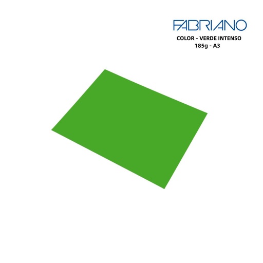 [A000340] Papel Fabriano A3 185g color verde intenso - Papelería de marca