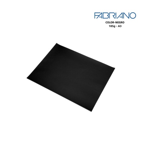 [A000346] Cartulina Fabriano color negro 185g tamaño A3 para manualidades