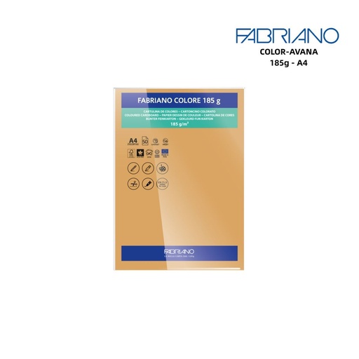 [A000317] Papeles FABRIANO A4 185g color avana - Papelería y manualidades