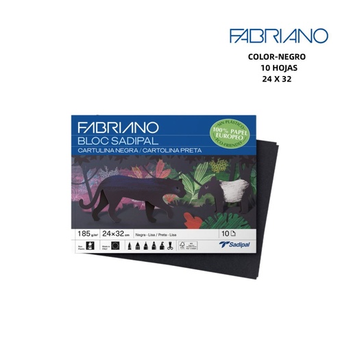 [A000372] Papel de manualidades negro 10 hojas 32*24 cm - Materiales de arte