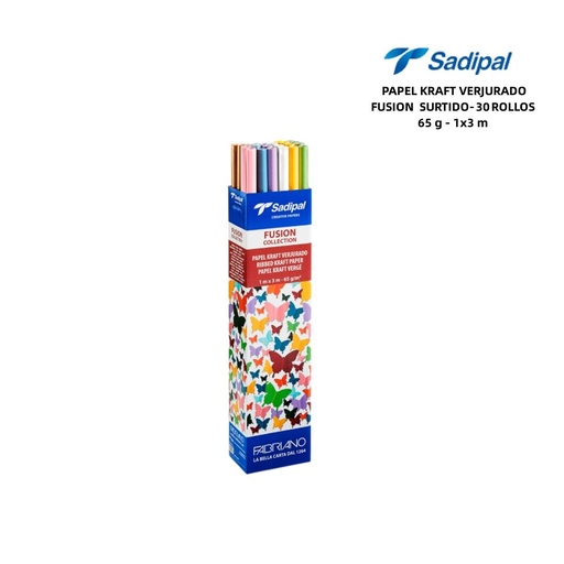 [A000683] Papel Kraft fusión fluorescente 1x3m para manualidades