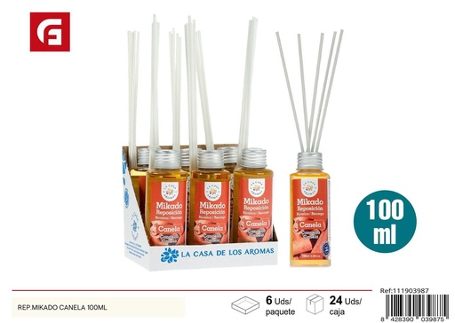 [111903987] Repuesto Mikado canela 100ml para ambientadores