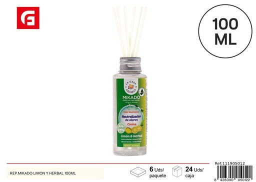 [111905012] Repuesto Mikado limón y herbal 100ml