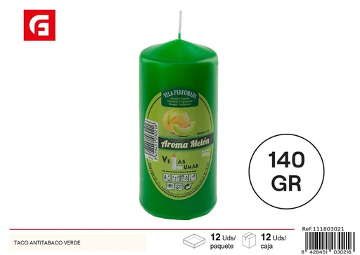 [VM301103] Vela taco antitabaco verde para ambientación y decoración