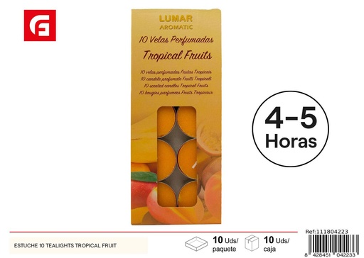 [111804223] Caja con 10 tealights tropical fruit - Velas aromáticas