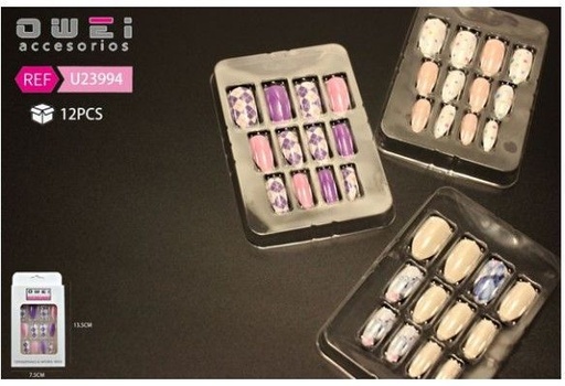 [8428947239949] Uñas postizas 12 unidades - Accesorios de uñas