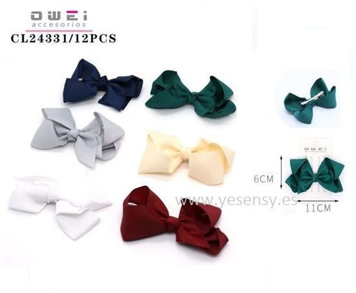 [8428947243311] Pinza con lazo 11 cm 12 pz - Accesorios y pinzas para el cabello