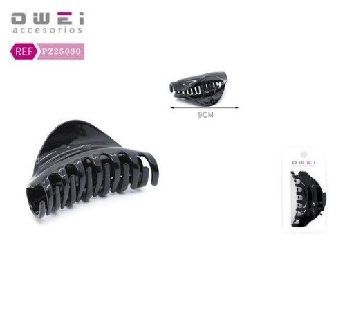 [8428947250302] Pinza negra 9cm 12/u PZ25030 OW - Accesorios para el cabello