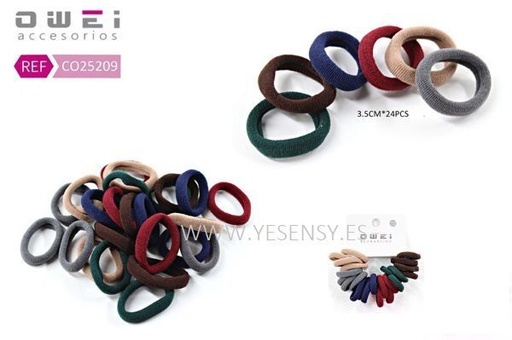 [8428947252092] Gomitas 3.5cm 12/u - Accesorios de peinados