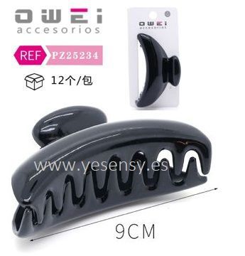 [8428947252344] Pinza para cabello 9cm 12/u para peinados