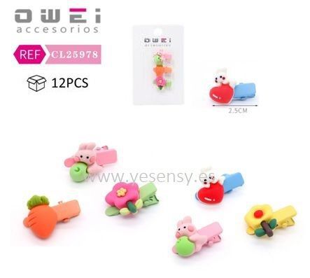 [8428947259787] Pack clips 3 piezas 12 unidades - Accesorios de peinado
