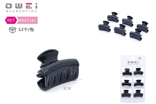 [8428947271413] Pack pinza 3CM 6PC 12/U - Accesorios de peinado