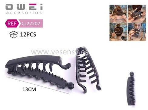 [8428947272076] Pinza de plátano 13 cm 12 unidades - Accesorios de peinado