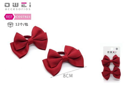 [8428947278214] Pack de gomas con lazo 8cm 12 unidades CO27821 - Accesorios de moda