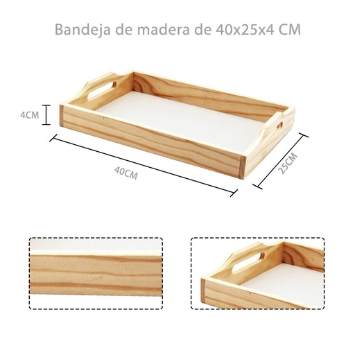 [A000904] Bandeja de madera 40x25x4cm