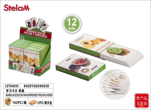 [151404503] Bara de cartas Ed. Frutas y Verduras - Juegos educativos y juguetes