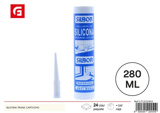 [171222451] Silicona transparente cartucho - Material de construcción
