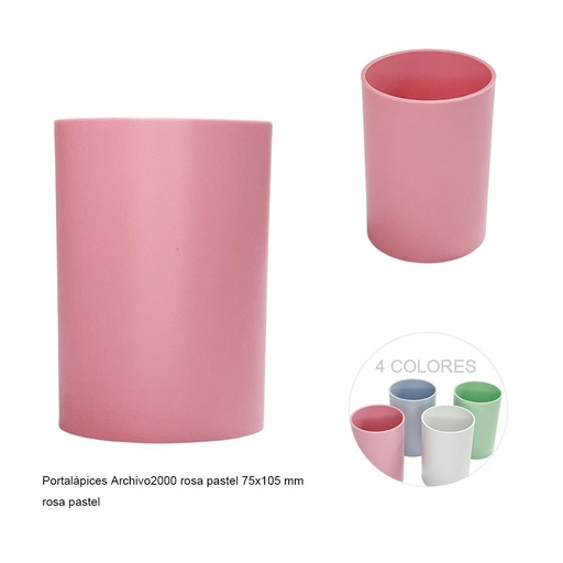 [A000616] Portalápices rosa pastel 75x105mm - Organizadores de escritorio