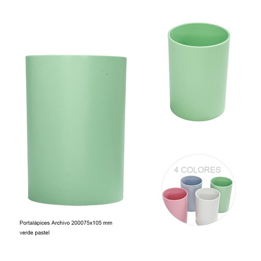 [A000617] Portalápices verde pastel 75x105mm - Organizadores de escritorio