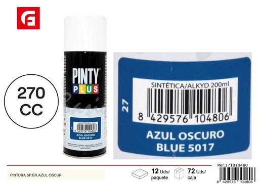 [171810480] Aerosol Pintyplus azul oscuro 270cc - Pintura calidad