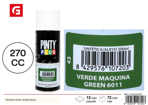 [171810720] Aerosol Pintyplus verde máquina 270cc - Pintura calidad