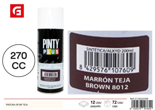 [171810760] Pintura en spray color teja para superficies y bricolaje