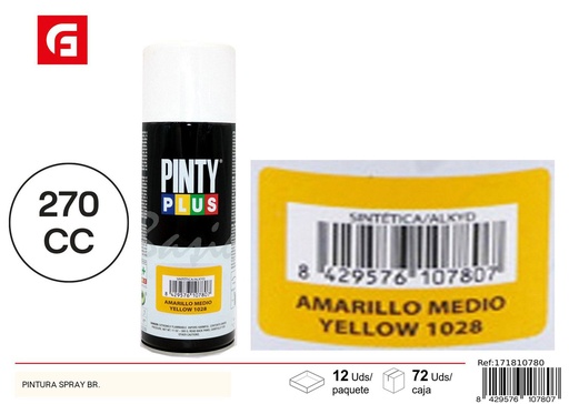 [171810780] Aerosol Pintyplus amarillo medio 270cc - Pintura calidad